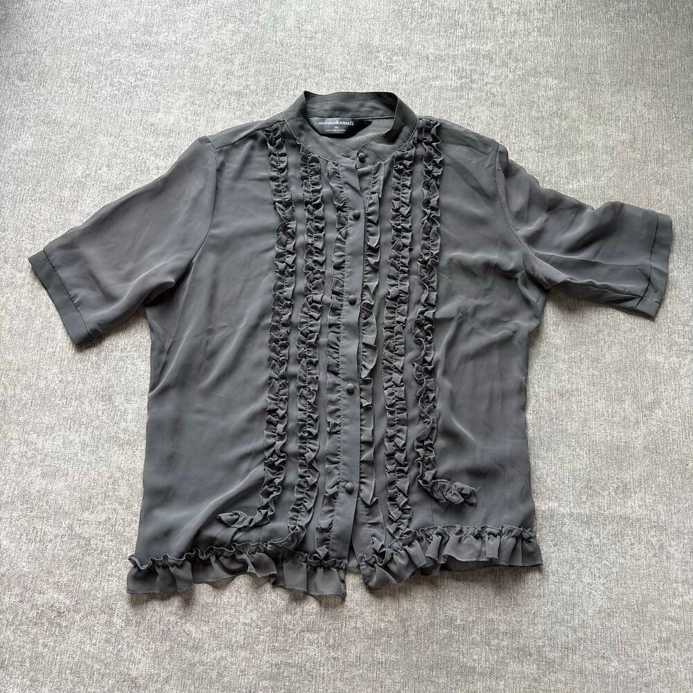 Norma Kamali Grey Blouse